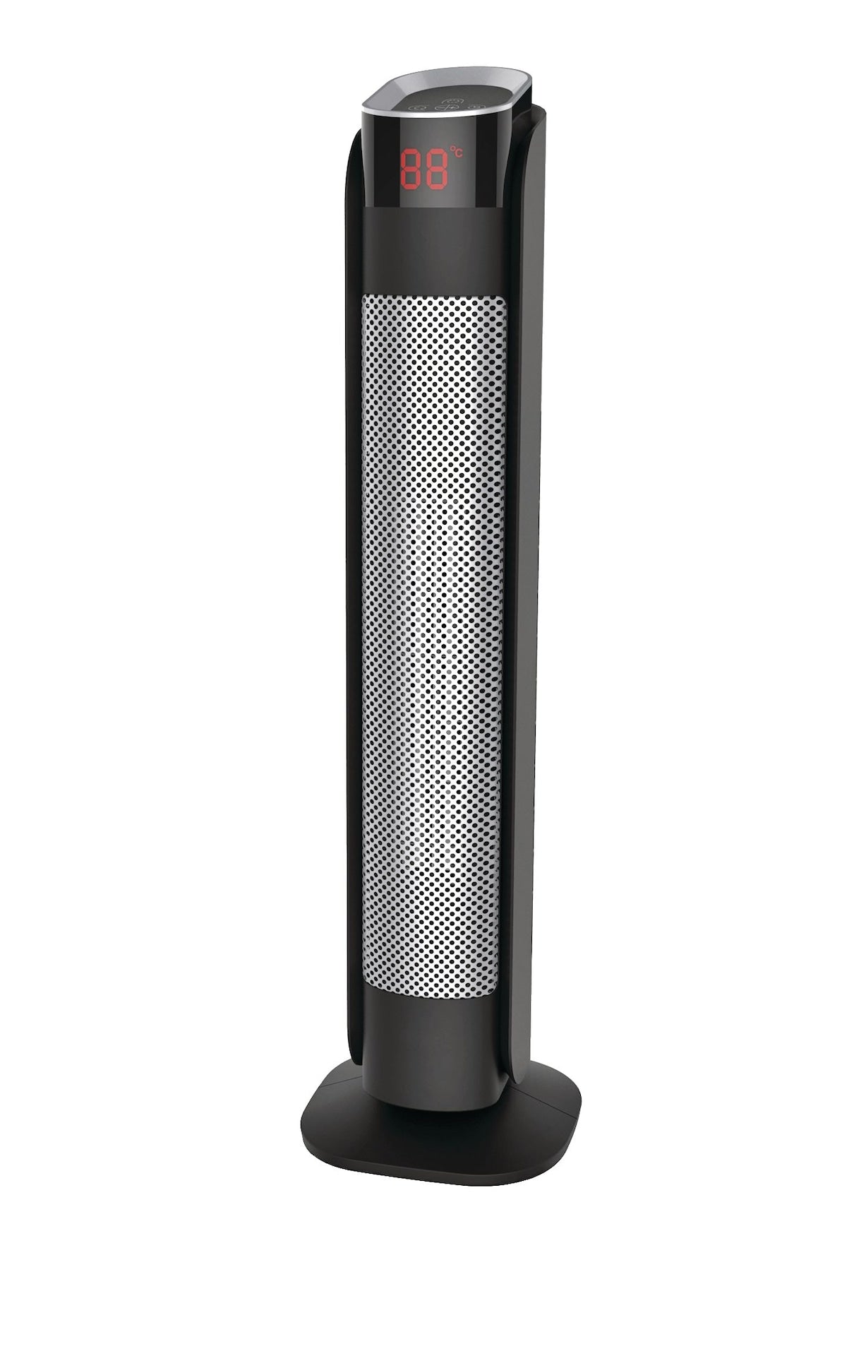 Oscillating Tower Ceramic Heater withRemote Control & Thermostat, 1500W, Black, 24-in D4R2 - product image 1