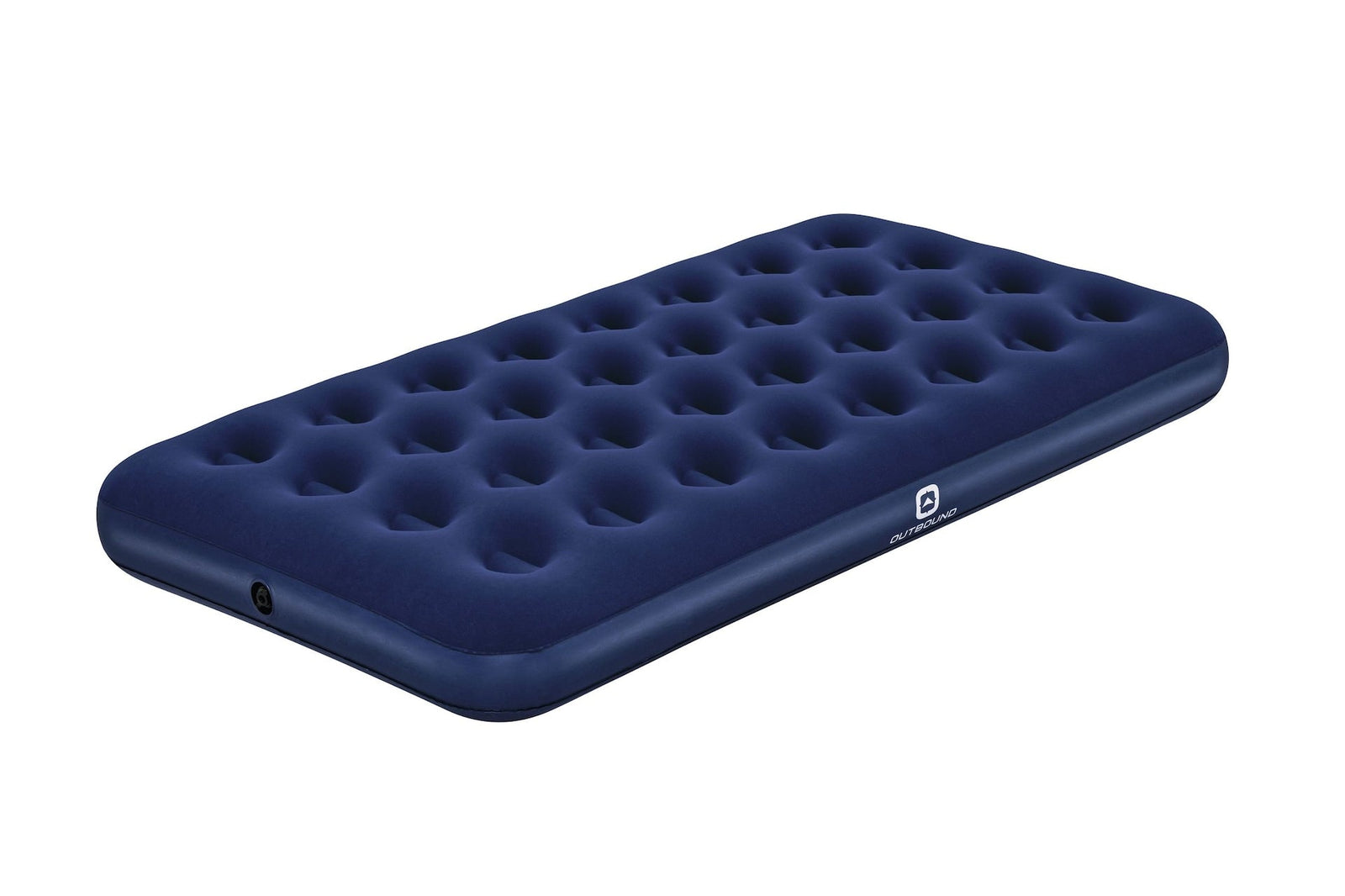 Flocked Top Twin Single-High Inflatable Air Mattress/Airbed with Repair Kit, Blue F1X9 - product image 1