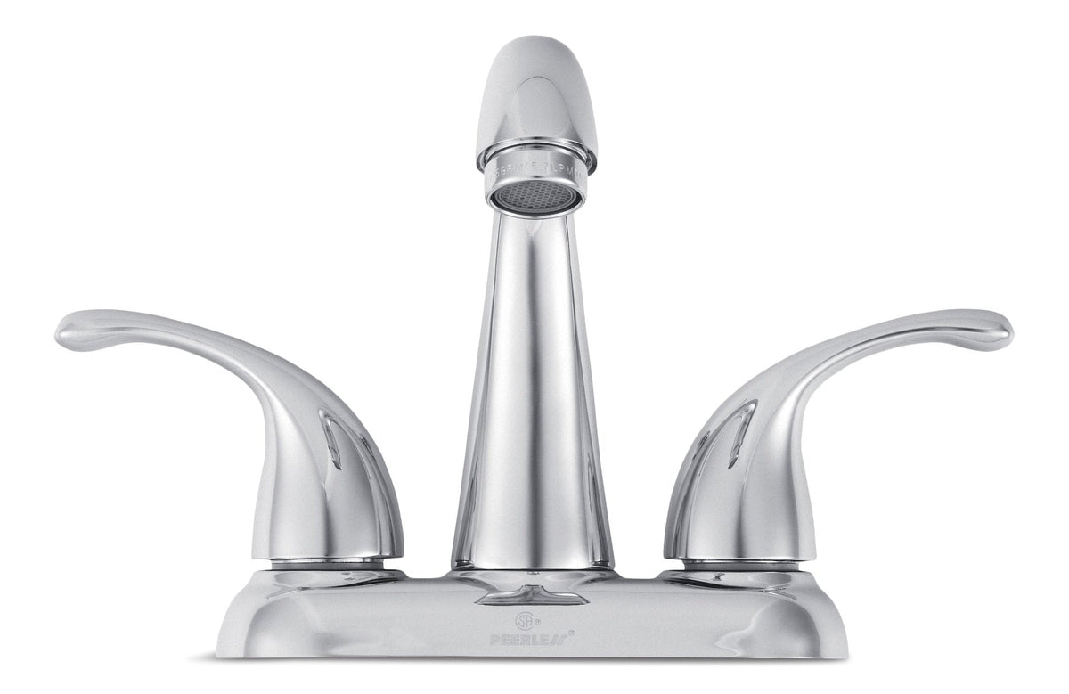 Double Handle Rigid Spout 4-in Centreset Bathroom Sink Faucet with Pop-Up Drain, Chrome S5L0 - product image 1