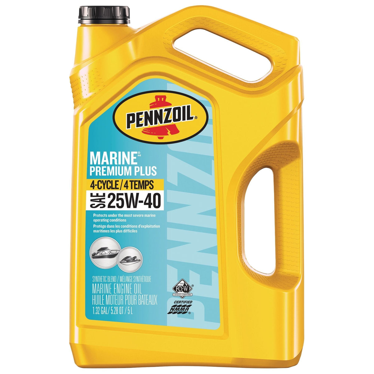 Marine Premium Plus 25W-40 4-Cycle Engine Oil, 5-L V3T6 - product image 1