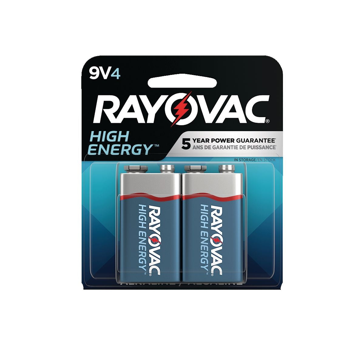 HIGH ENERGY 9V/9 Volt Alkaline Batteries, Long Lasting, All Purpose, 4-pk Z9W1 - product image 3
