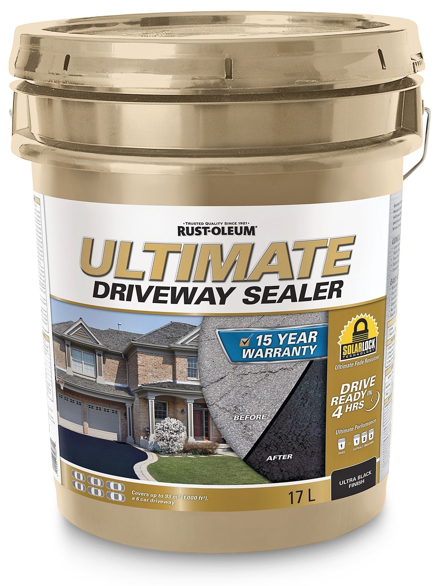 15-Year Ultimate Asphalt Driveway Sealer, 1000 sq. ft Coverage, Ultra Black, 17-L V6Z3 - product image 1