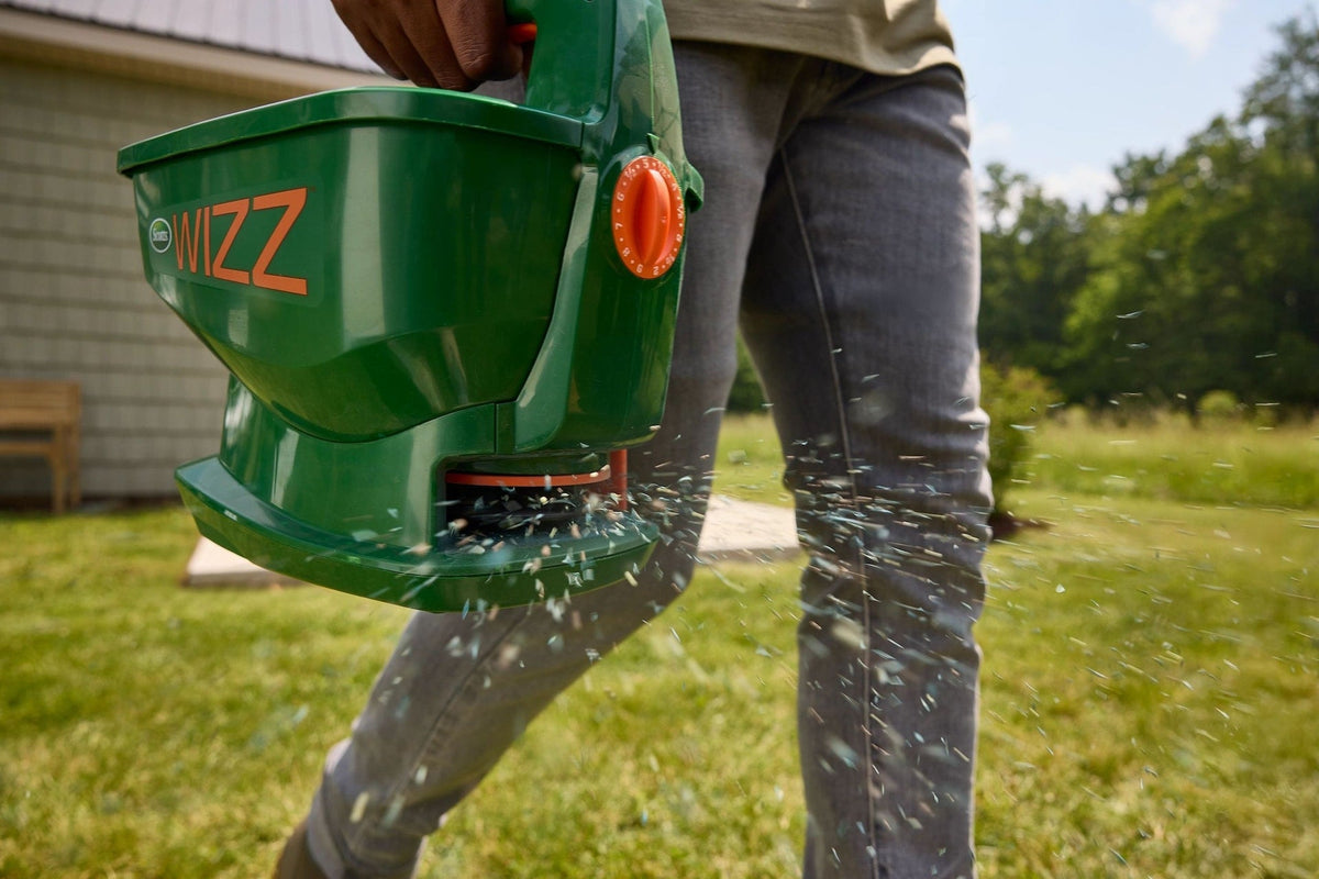 Wizz Hand-Held Spreader, Battery Operated, 2500 sq. ft. Y4E8 - product image 5