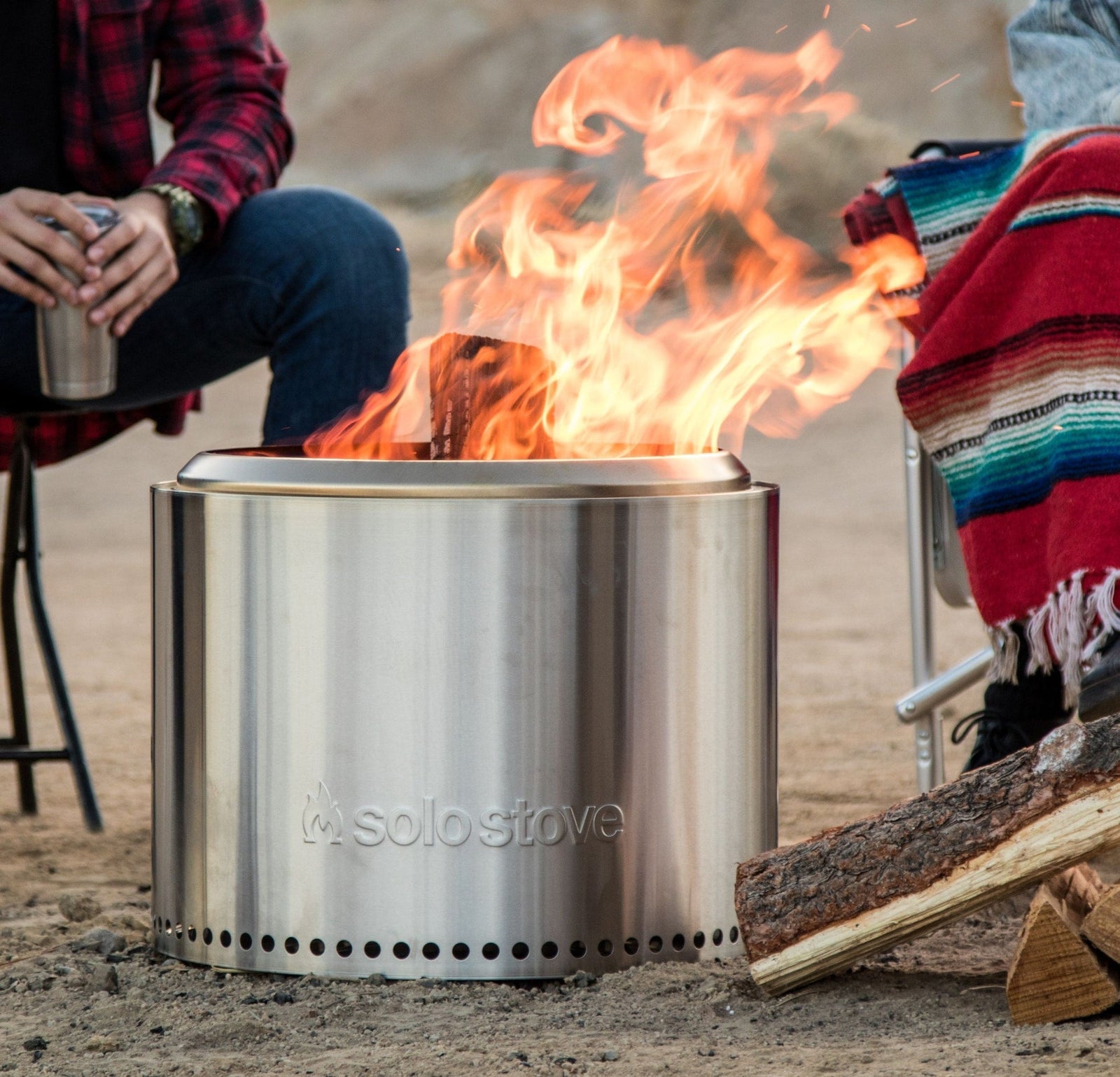 Stove Stainless Steel Smokeless Bonfire Fire Pit with Removable Ash Pan, 19.5 x 14-in N5J6 - product image 7