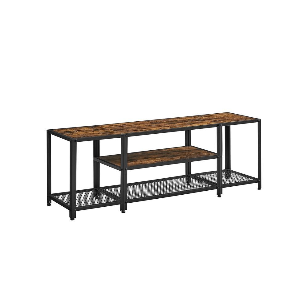 Home 3-Tier Industrial Rustic Brown TV Stand I1F1 - product image 1