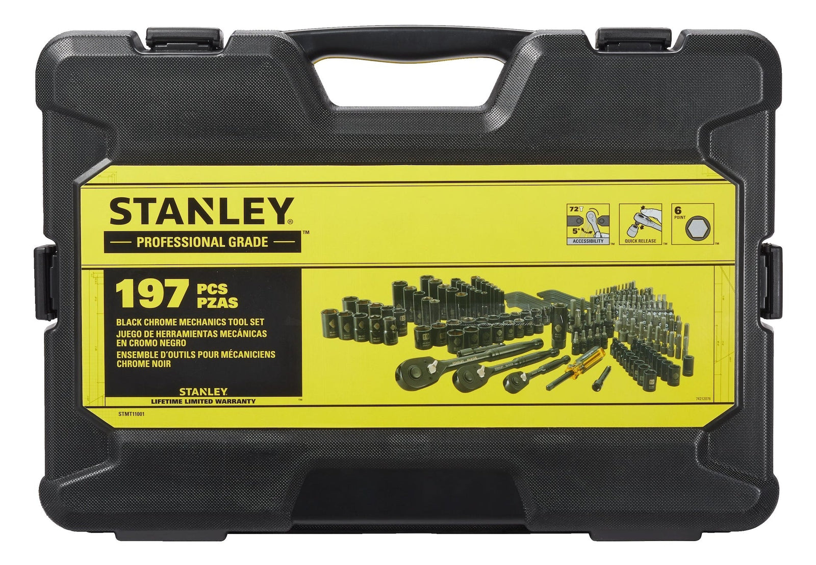 Professional Grade Black Chrome Socket Set, SAE/Metric, 197-pc Z7M7 - product image 3