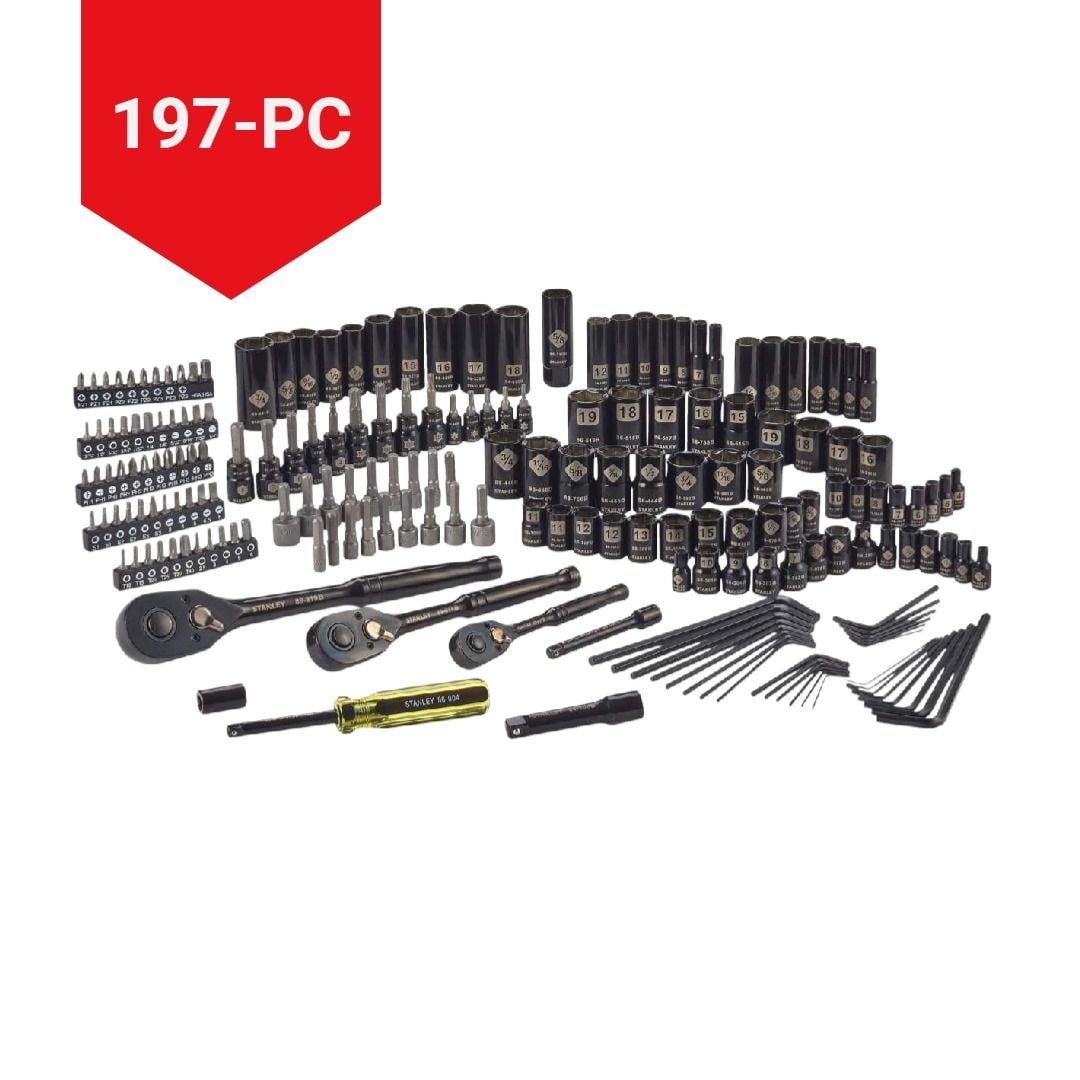 Professional Grade Black Chrome Socket Set, SAE/Metric, 197-pc Z7M7 - product image 5