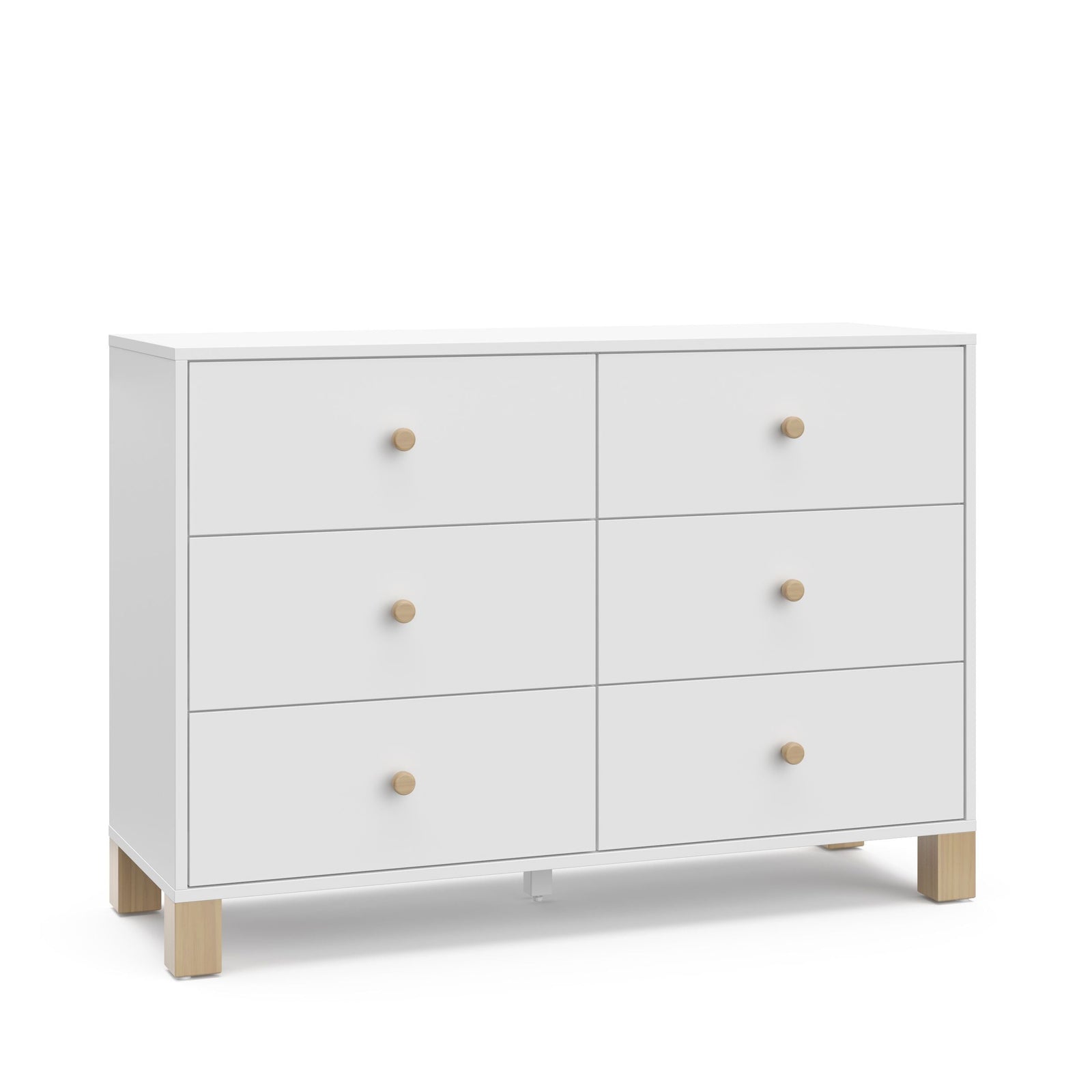 California 6-Drawer White/Driftwood Double Dresser/Chest F7P6 - product image 1