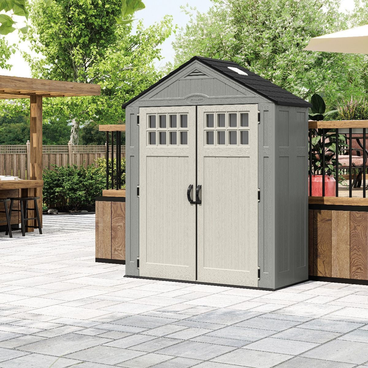 Everett 6x3-ft Dove Grey All-Weather Storage Shed I0N9 - product image 7