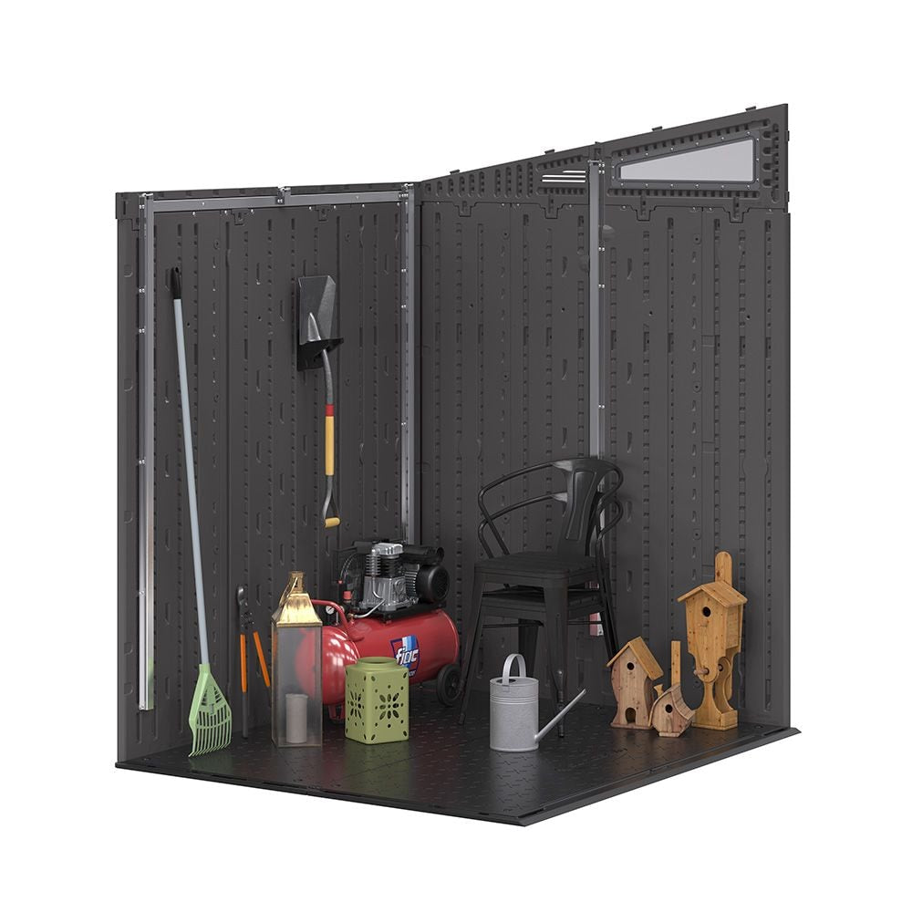 Modernist 6x5-ft Peppercorn/Black Storage Shed H0A0 - product image 5