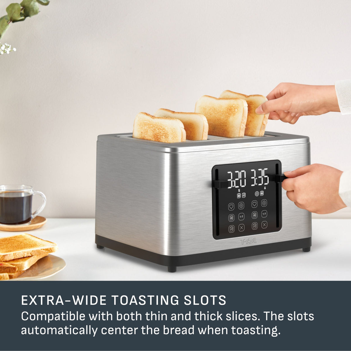 4-Slice Stainless Steel Digital Toaster, Extra wide slots, 7 Browning levels L2P6 - product image 7