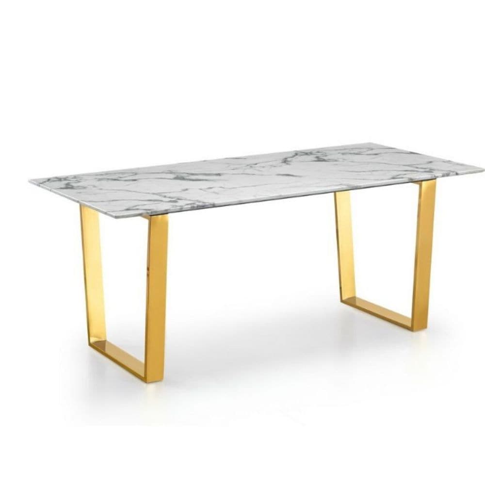 Me Home Rectangle Faux Marble Dining Table S5P2 - product image 3