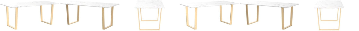 Me Home Rectangle Faux Marble Dining Table I5U9 - product image 4