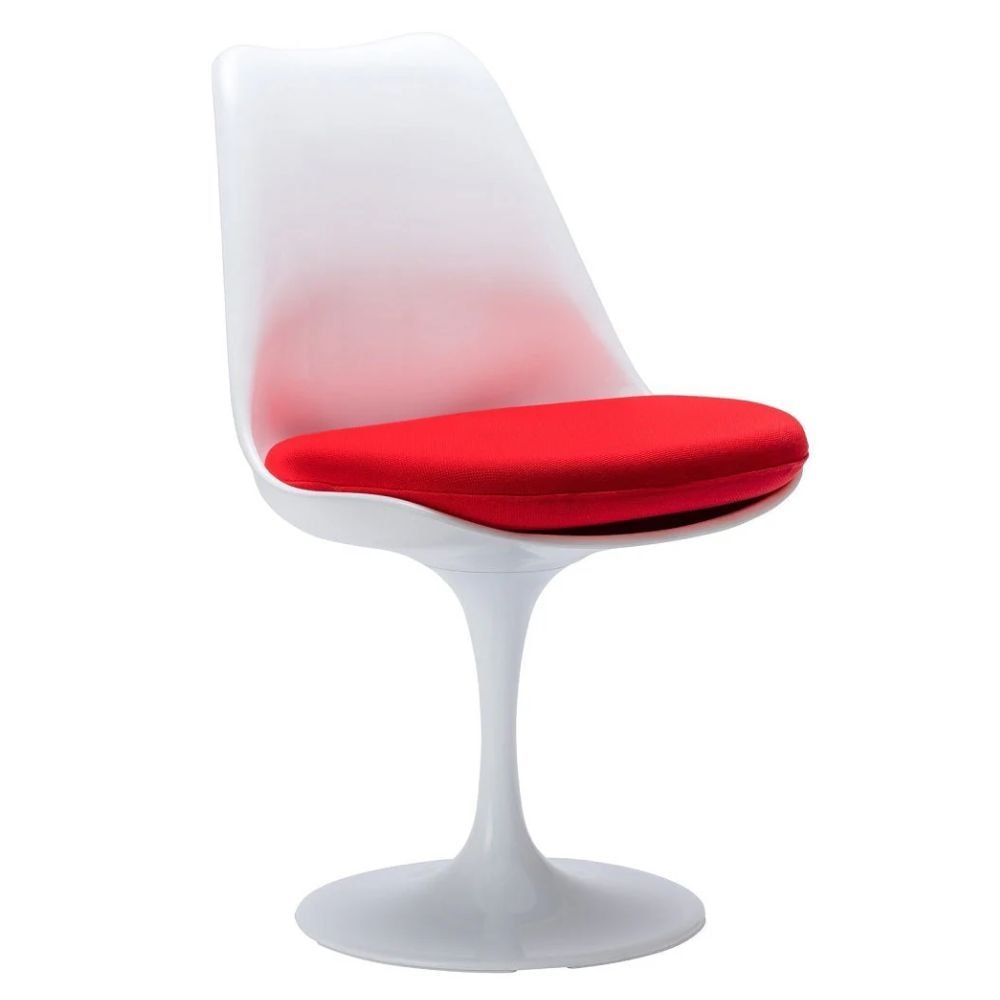Me Home Tulip Chair Armless Chair, Fiberglass, Red C4C9 - product image 1