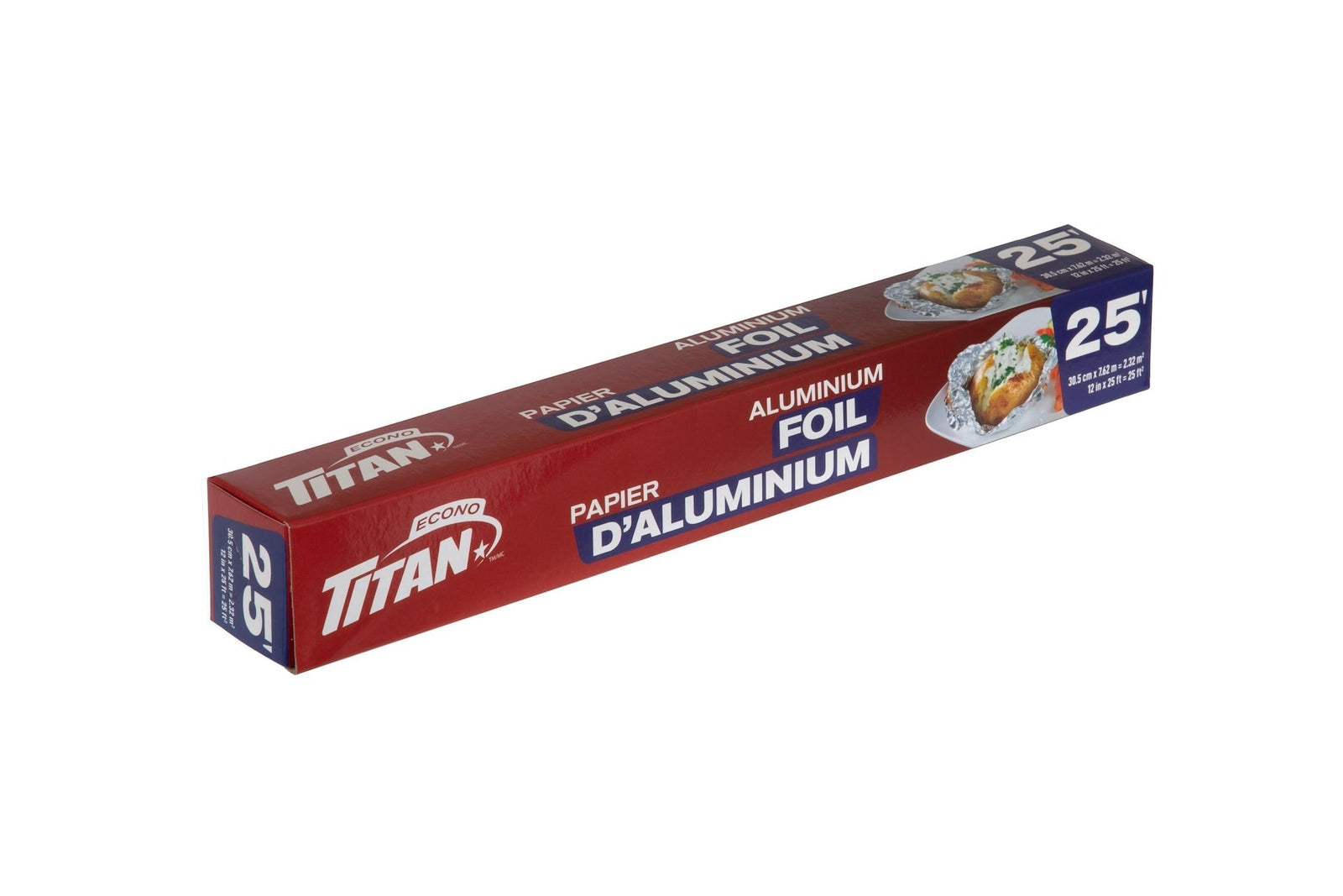 Aluminum Foil, 12-in x 25-ft, Kitchen Foil for Cooking/Baking & Grilling E4R0 - product image 1