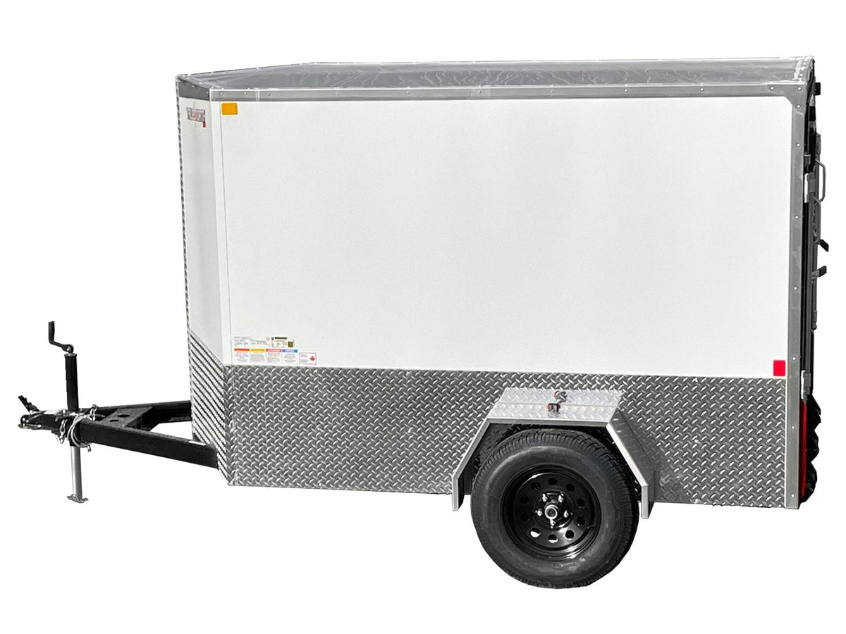 5 x 8-ft Enclosed Trailer with Ramp Door, White I6D1 - product image 2