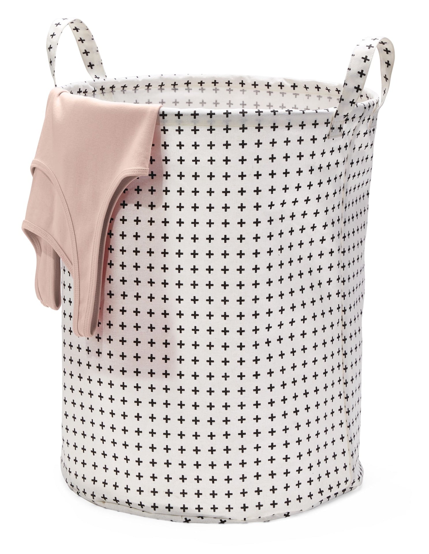 type A Prima Round Collapsible Laundry Hamper, 80-L, Geometric G4J7 - product image 1