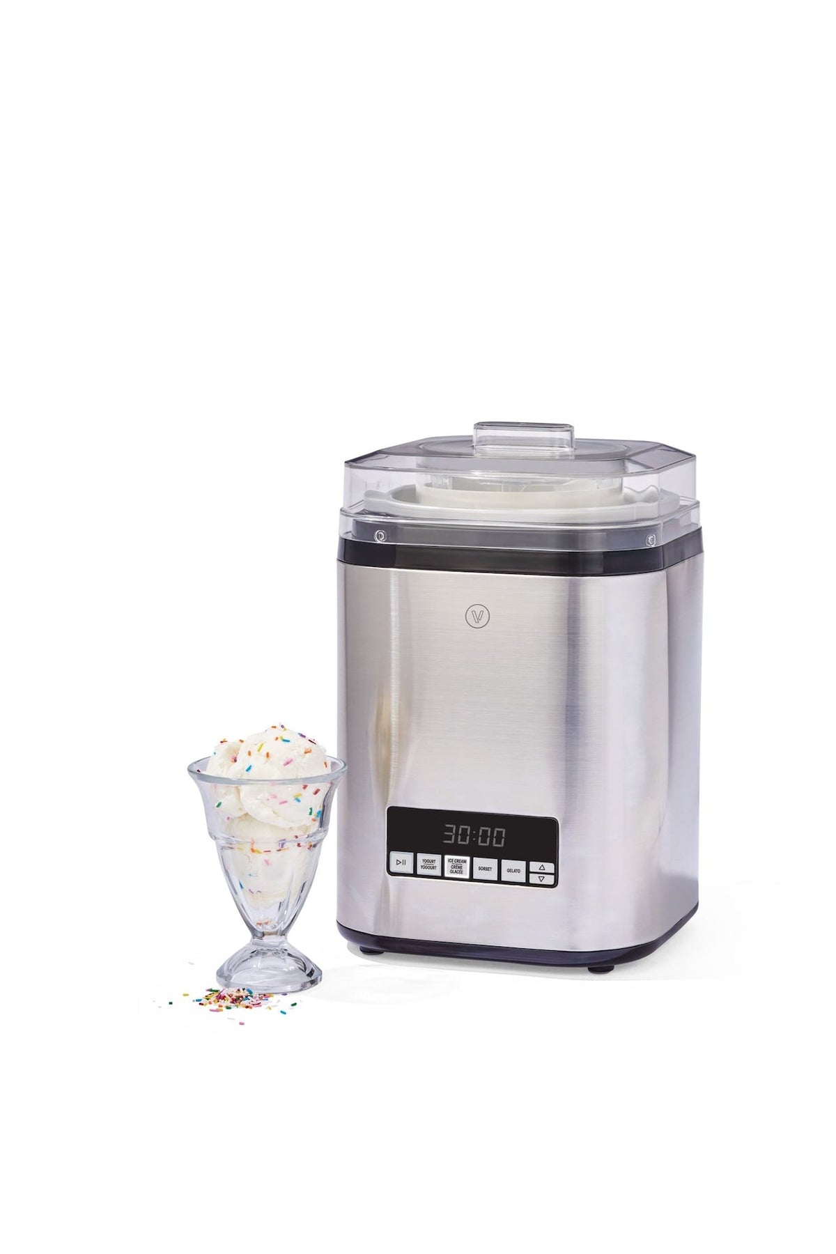 Digital Ice Cream Maker, 4-in-1 Ice Cream & Frozen Treat Maker, Stainless Steel, 1.9-L K5T1 - product image 1