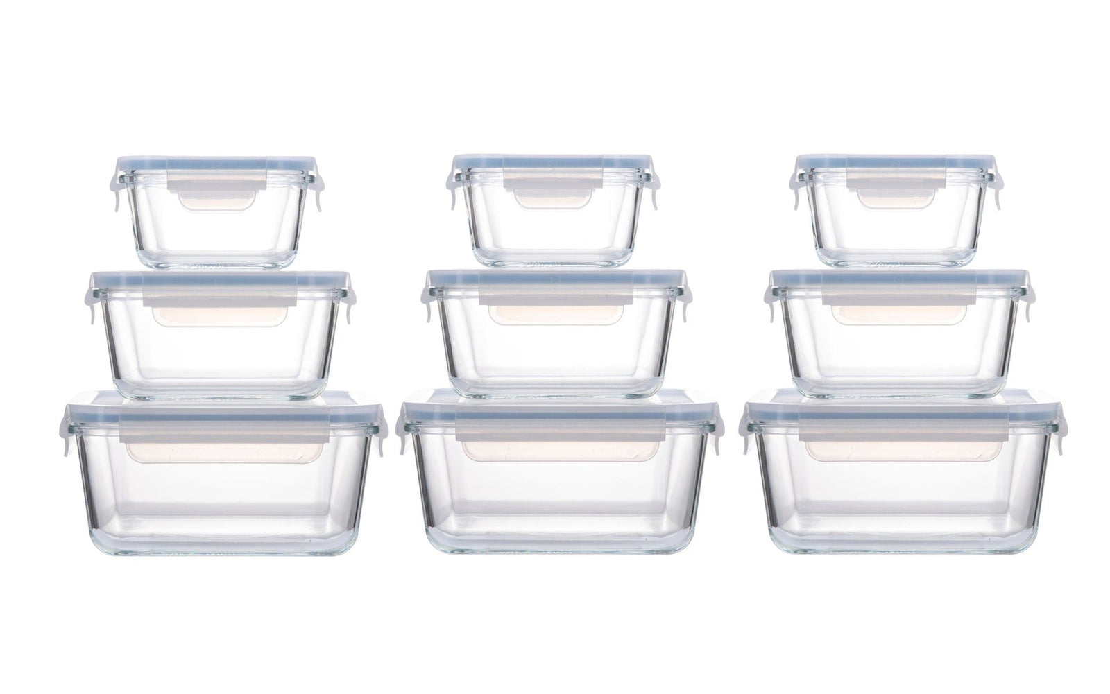 Square Glass Food Storage Container Set, 18-pc W1Z5 - product image 1
