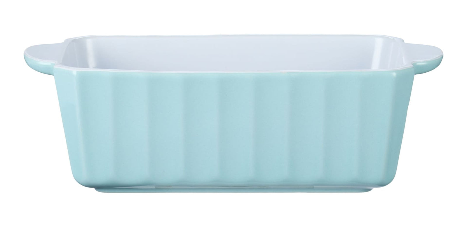 White/Blue Ceramic Loaf Baking Dish, 1-lb W8X0 - product image 1