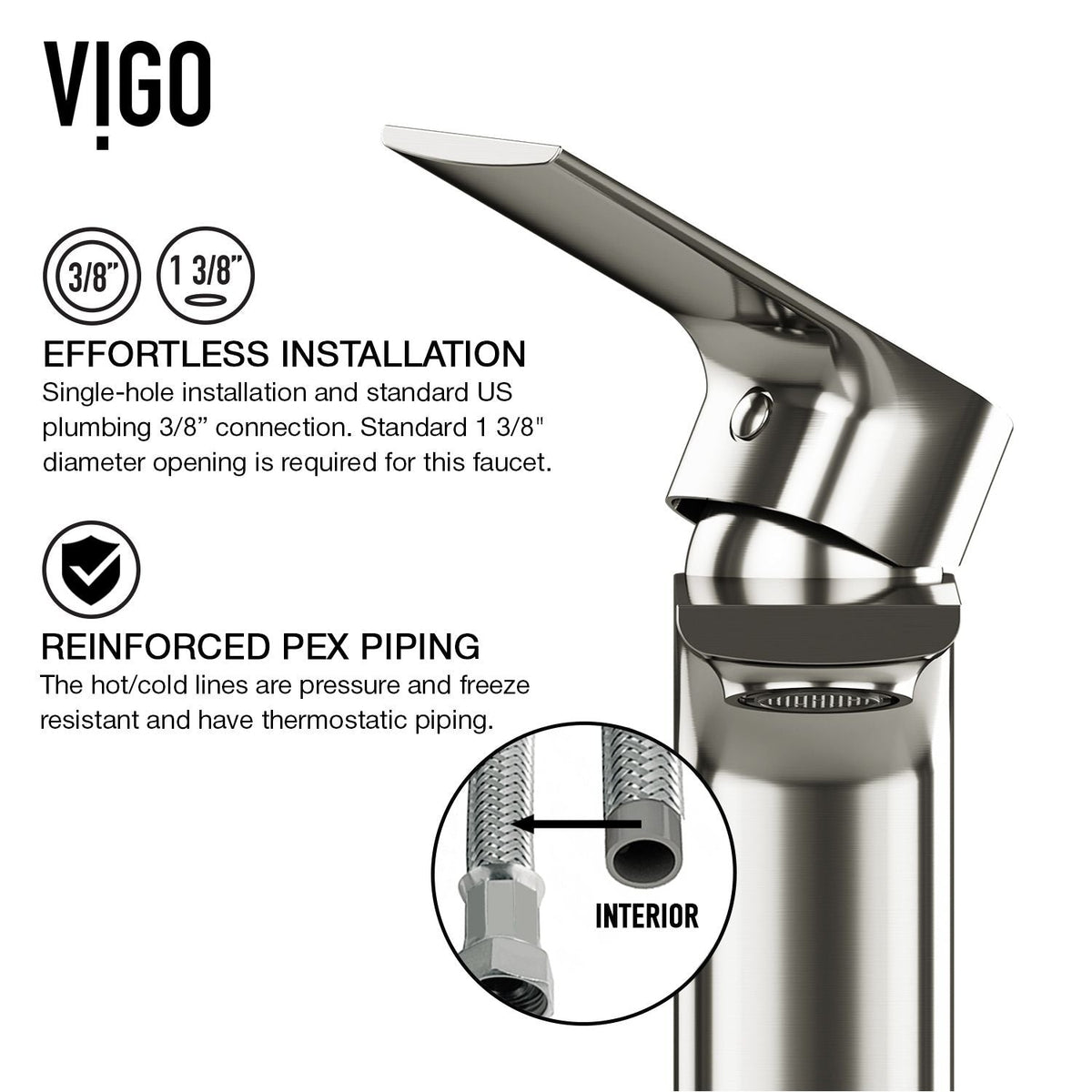 Davidson Single Handle Single Hole Bathroom Sink Faucet, WaterSense Certified, Brushed Nickel Q3D6 - product image 8
