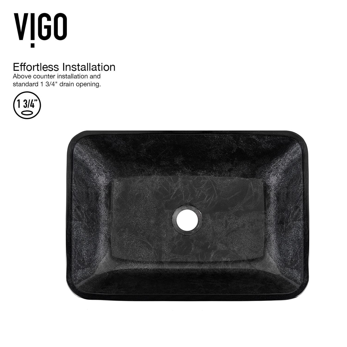 Glass Grey Onyx Bathroom Sink/Basin Set with Lexington Faucet and Rectangular Vessel Y8O9 - product image 7