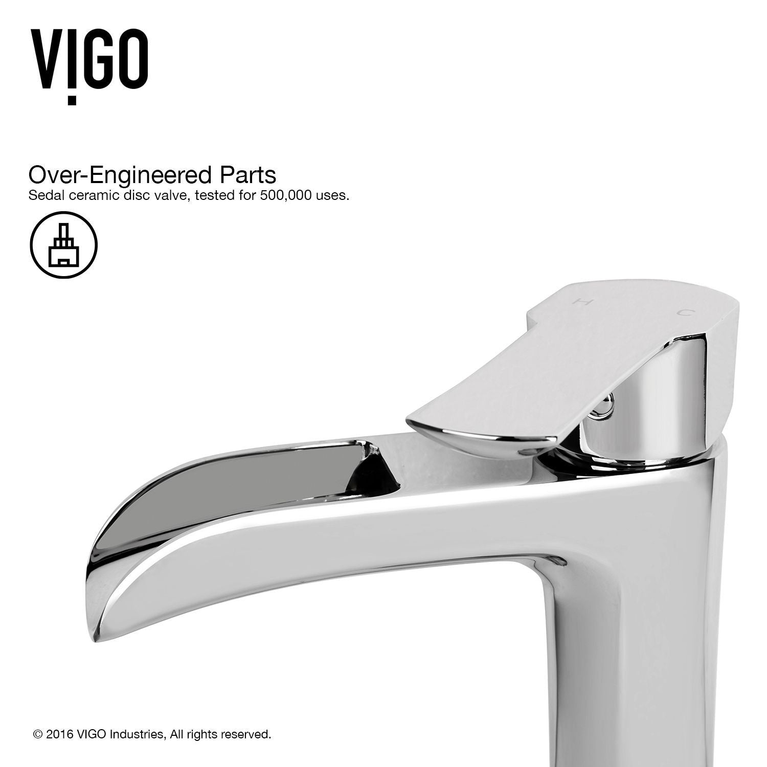 Magnolia MatteStone White Bathroom Sink/Basin Set with Niko Faucet and Rectangular Composite Vessel C3V2 - product image 6