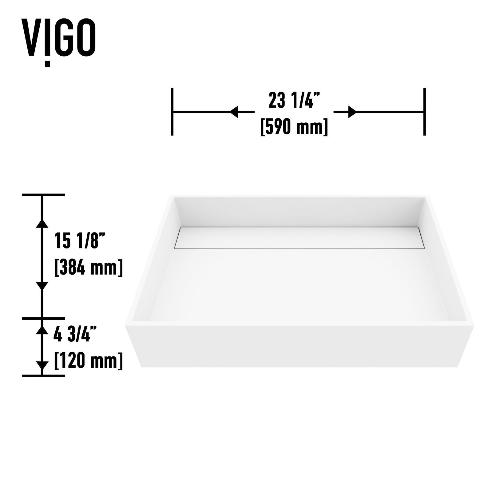 Montauk MatteStone White Bathroom Sink/Basin Set with Niko Faucet and Rectangular Composite Vessel P5N0 - product image 5