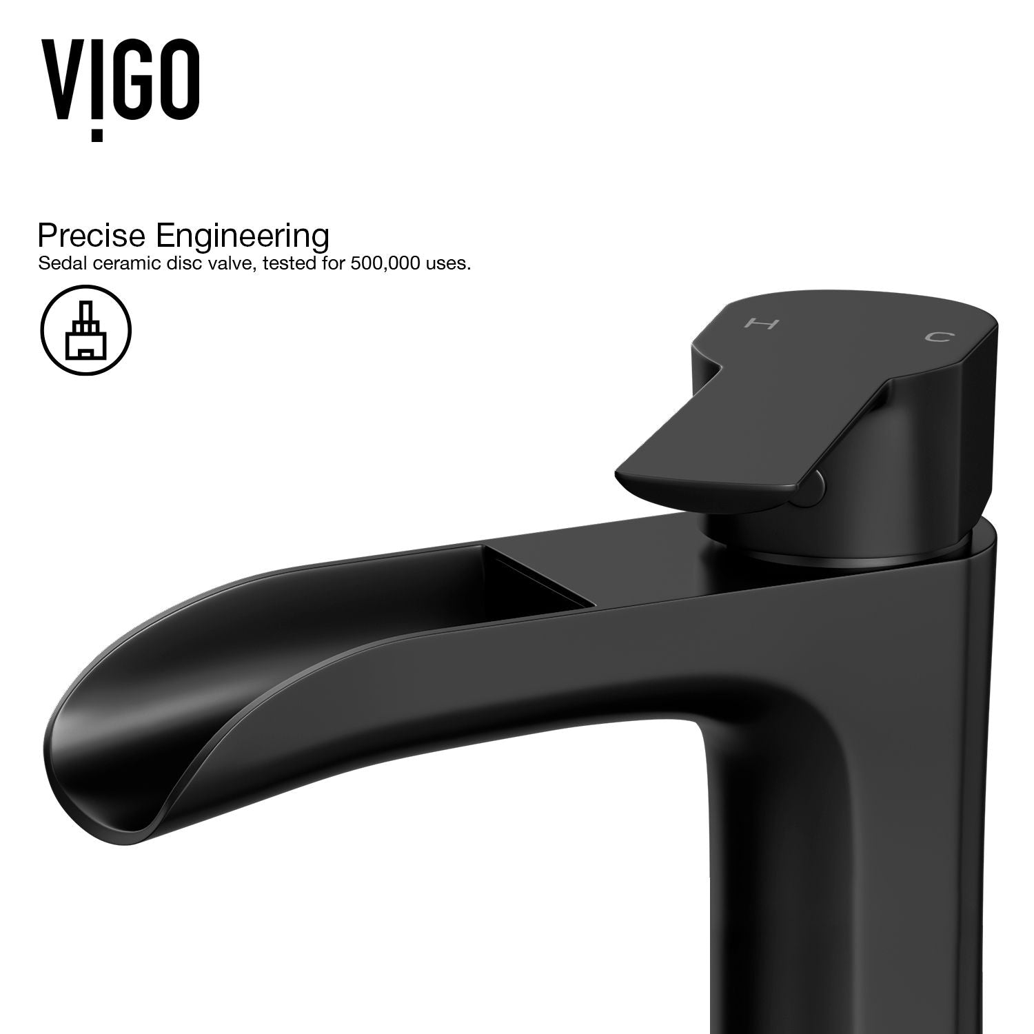Niko Single Handle Single Hole Bathroom Sink Faucet, Matte Black I8D4 - product image 5