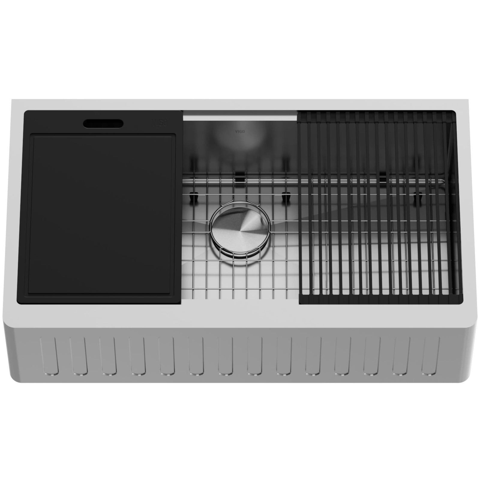 Oxford Single Farmhouse Kitchen Sink, 36-in x 21-in J2L8 - product image 1