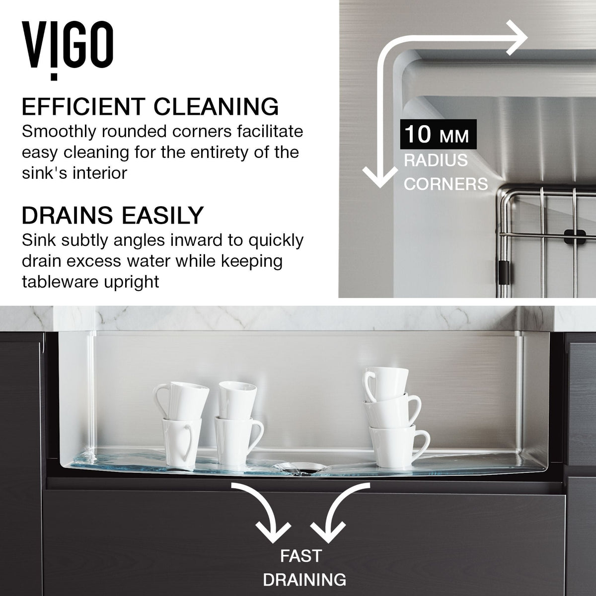 Oxford Single Farmhouse Kitchen Sink, 36-in x 21-in J2L8 - product image 2