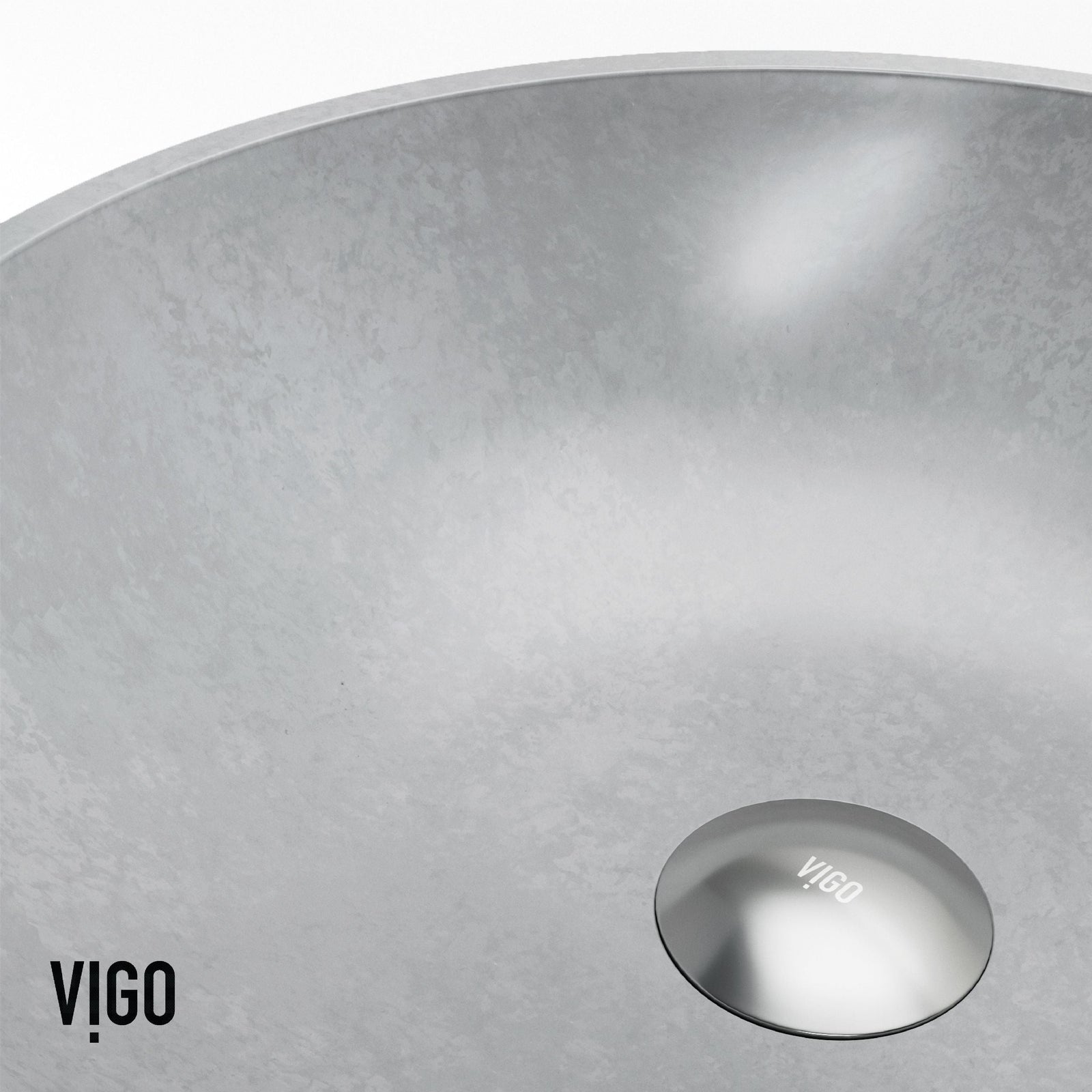 Ravenna Gothic ConcretoStone Grey Bathroom Sink/Basin Set with Dunn Faucet and Round Vessel F2X0 - product image 8