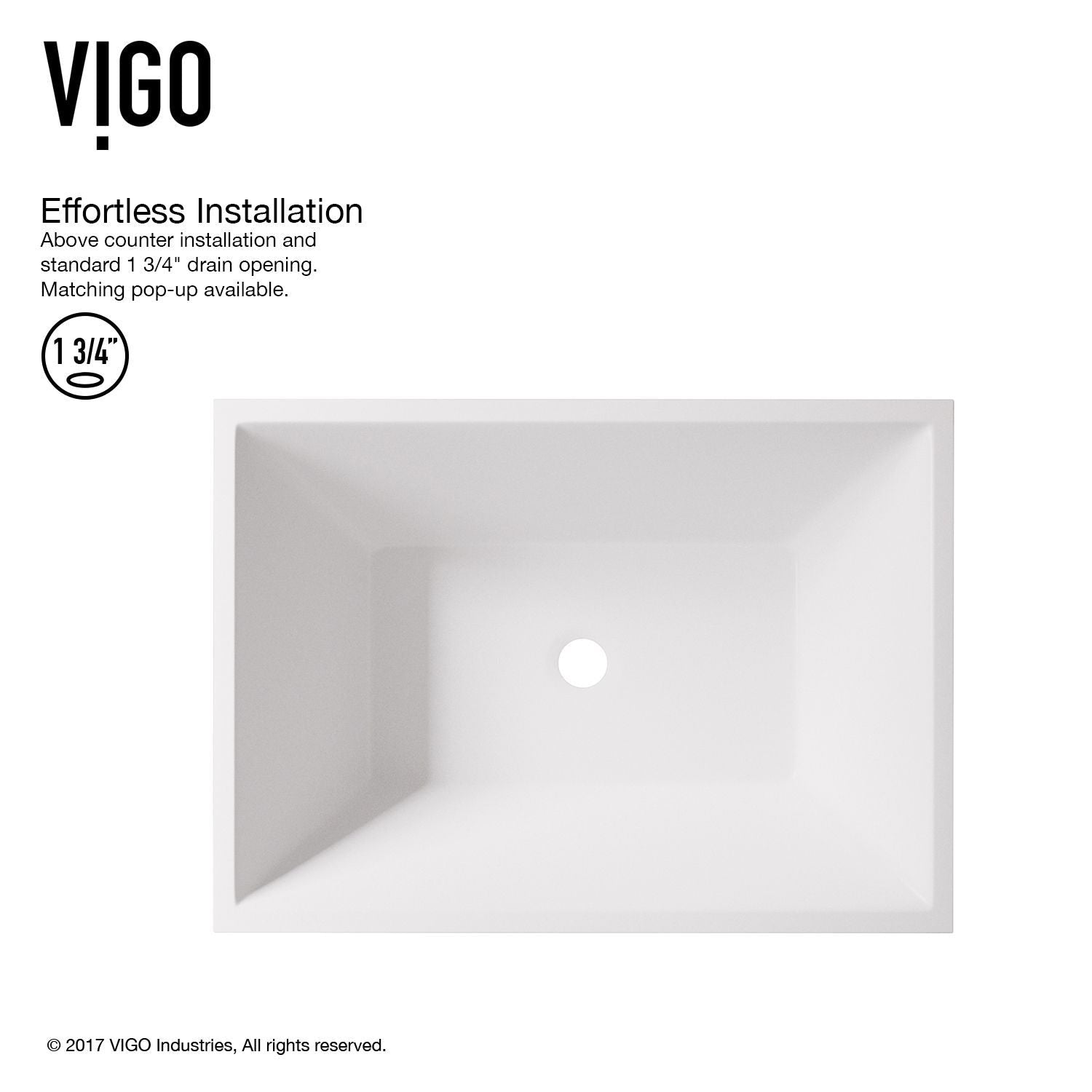 Vinca Matte Stone Vessel Bathroom Sink/Basin with Deep Bowl, White J8T3 - product image 5