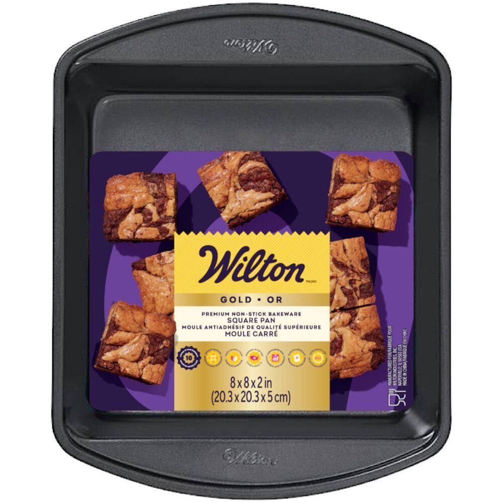 Gold Premium Non-Stick Bakeware Square Cake Pan, 8x8x2-in C9G9 - product image 2