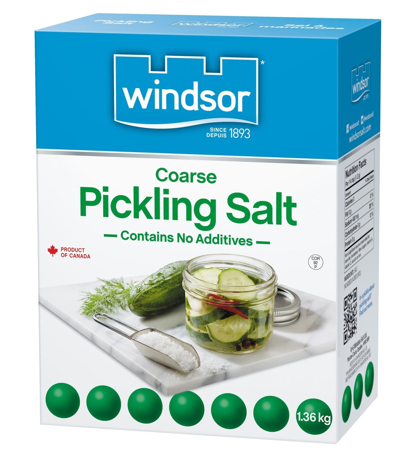 Salt Preserving & Pickling Salt, 1.36-kg T6H6 - product image 1