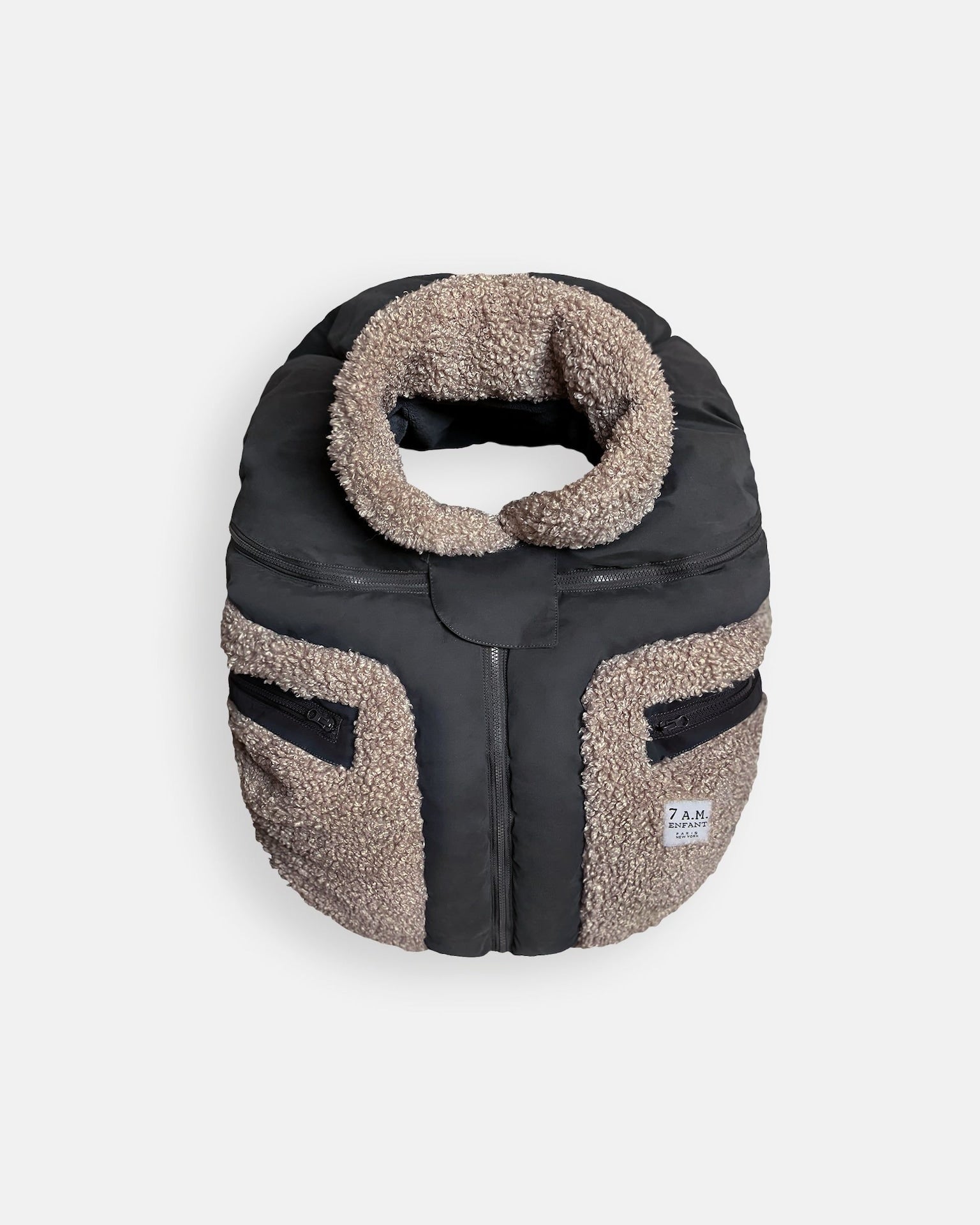 7AM Enfant Car Seat Cocoon - Black - Applique Oatmeal Z3J1 - product image 1
