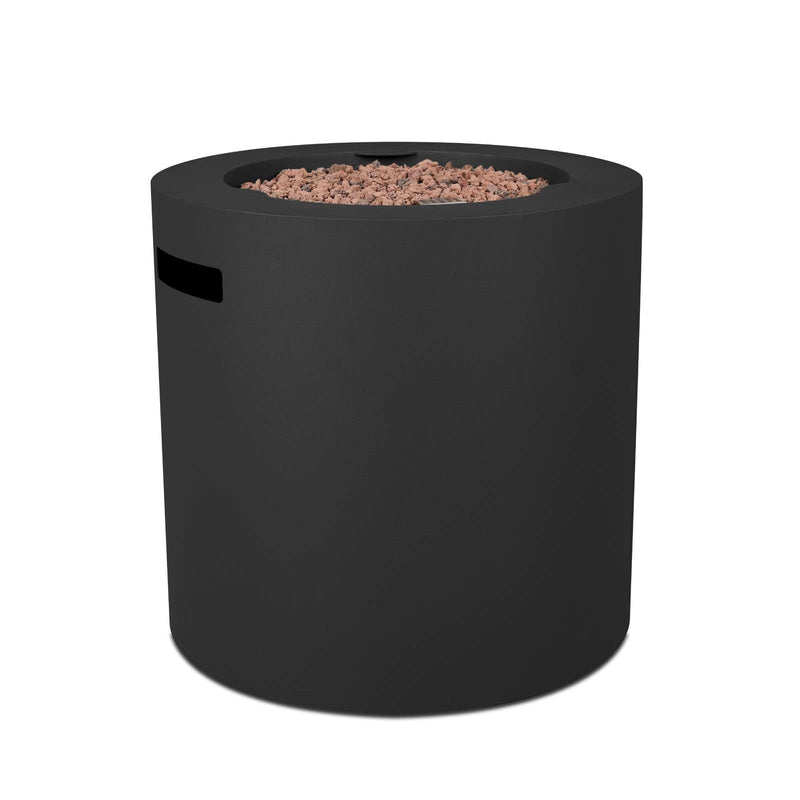 Steel Propane Fire Pit Hidden Tank in Black, 24-in Y8X6
