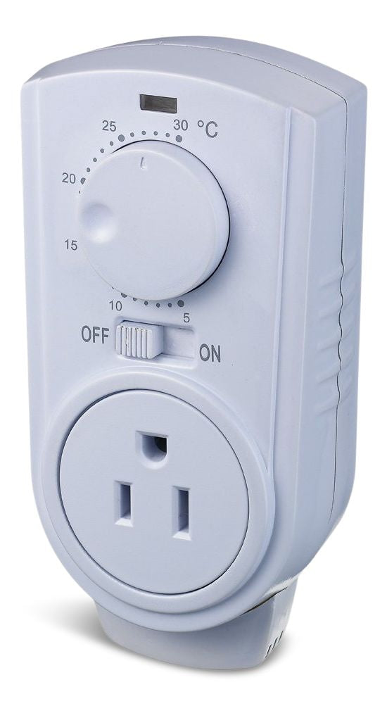 Heater Plug-in Thermostat for Portable Space Heater & AC, White N1A7