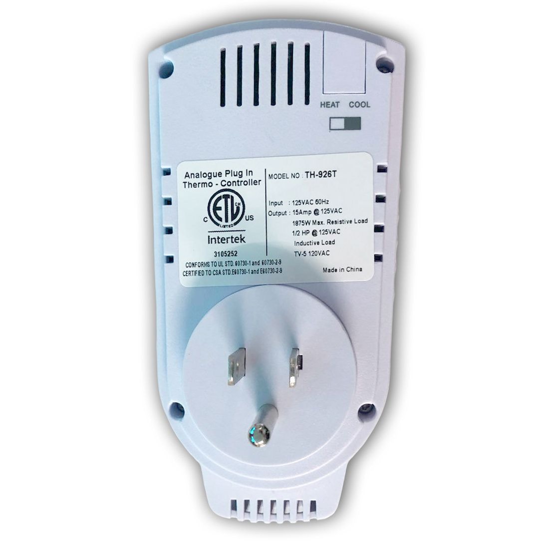 Heater Plug-in Thermostat for Portable Space Heater & AC, White N1A7 - product image 4