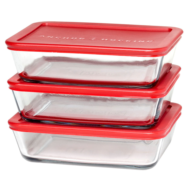 Glass Meal Prep Food Storage Container Set, 6-pc M2V4