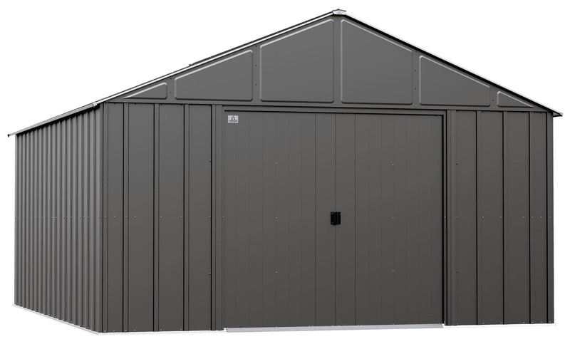 Classic 12x14-ft Charcoal Corrosion-Resistant Metal Shed F1P7