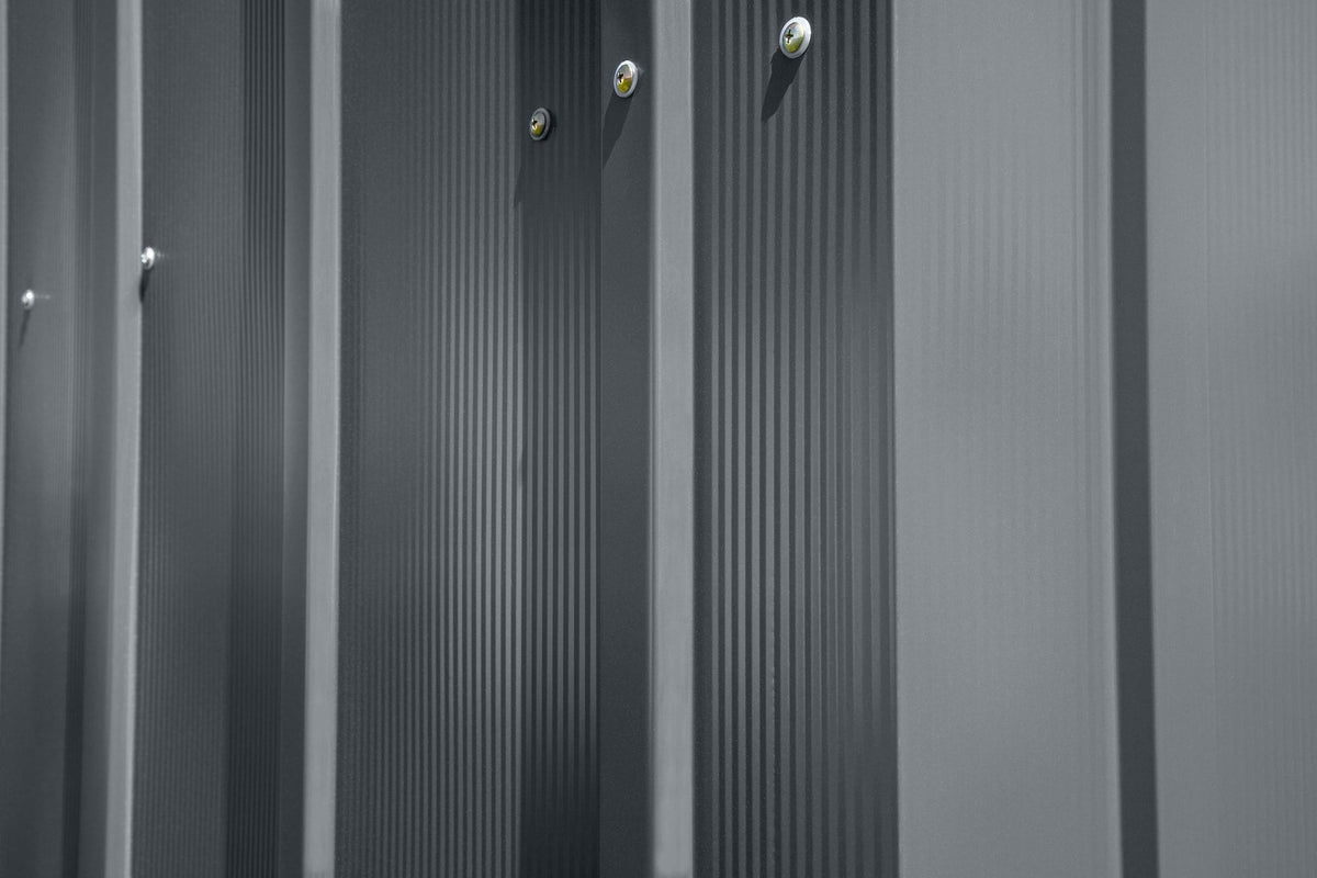 Classic 12x14-ft Charcoal Corrosion-Resistant Metal Shed F1P7 - product image 8