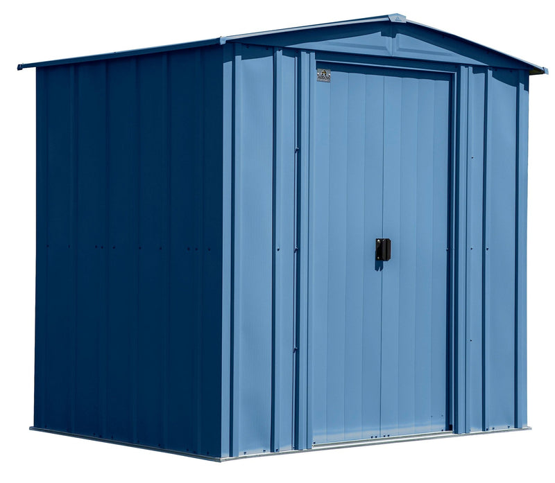 Classic Galvanized Steel Storage Shed, Blue Grey, 6-ft x 5-ft I0C9