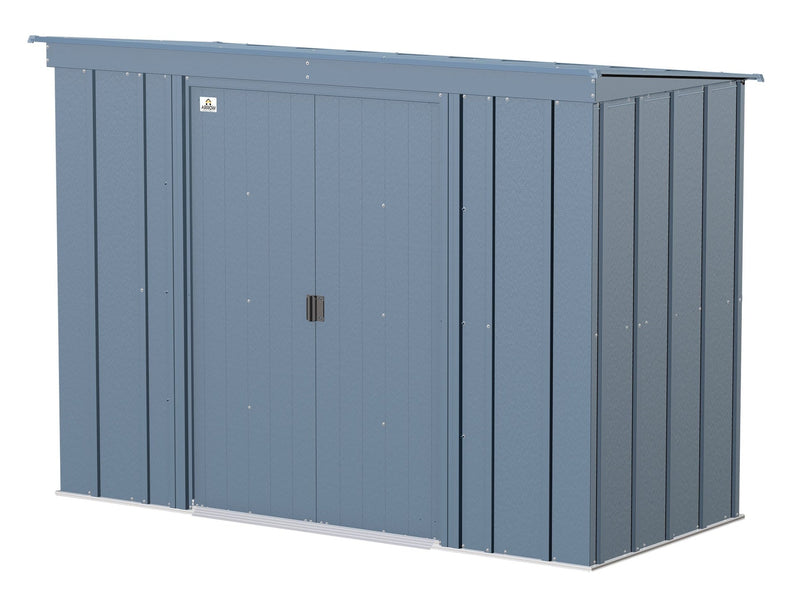 Classic Galvanized Steel Storage Shed, Blue Grey, 8-ft x 4-ft S4I8