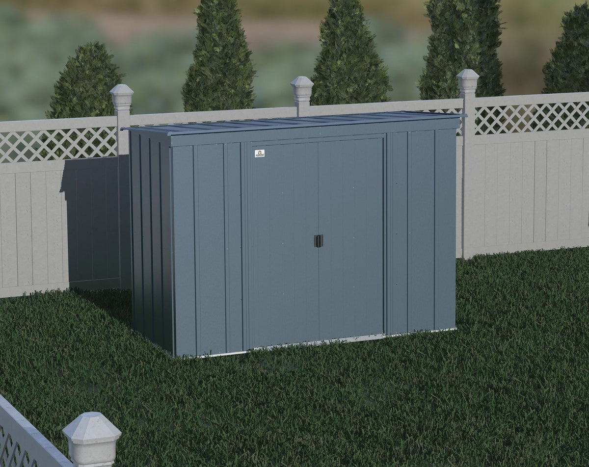 Classic Galvanized Steel Storage Shed, Blue Grey, 8-ft x 4-ft S4I8 - product image 7