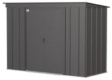 Classic Galvanized Steel Storage Shed, Charcoal, 8-ft x 4-ft Z0J0 - product image 1