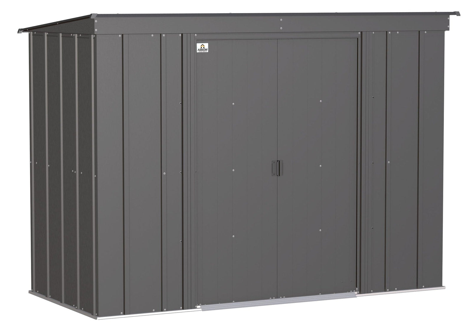 Classic Galvanized Steel Storage Shed, Charcoal, 8-ft x 4-ft Z0J0 - product image 2