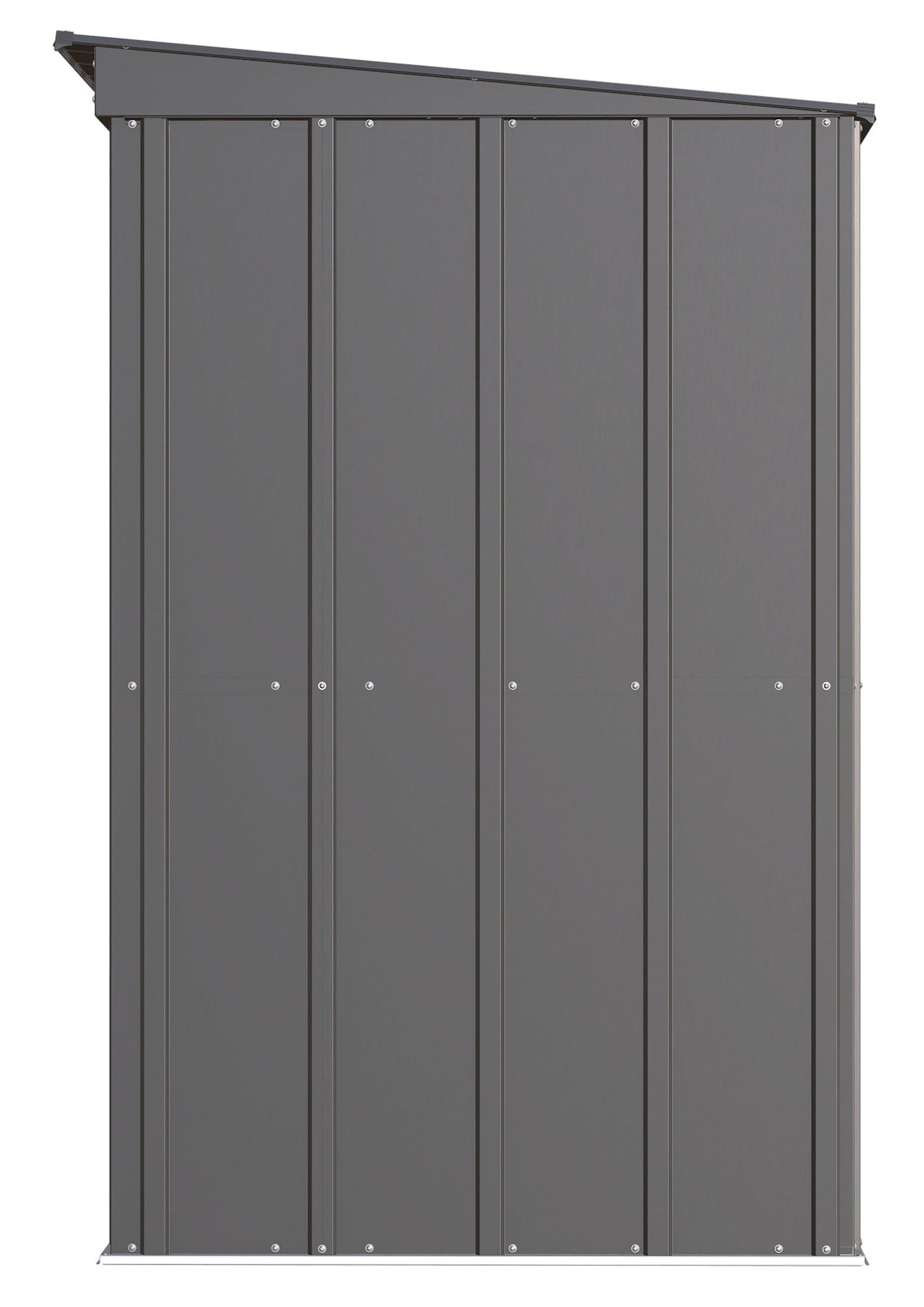 Classic Galvanized Steel Storage Shed, Charcoal, 8-ft x 4-ft Z0J0 - product image 4