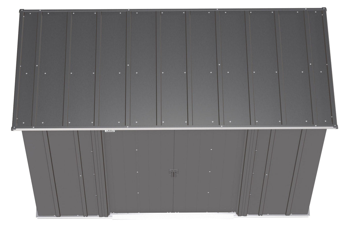 Classic Galvanized Steel Storage Shed, Charcoal, 8-ft x 4-ft Z0J0 - product image 6