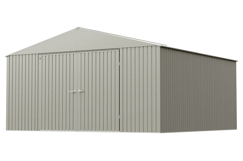 Elite 14x14-ft Cool Grey Corrosion-Resistant Steel Storage Shed O3X4